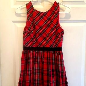 Crewcutss Holiday Red Tartan Plaid Dress Pleated J Crew Girl Festive